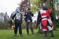 Knight fight filmed by a cameraman during the on the Elf Fantasy